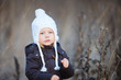 Little girl outdoors on winter day