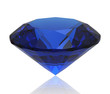 Blue sapphire gemstone isolated. Gemstone