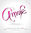 'amore' hand lettering (vector)