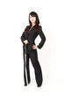 asian businesswoman with japanese sword