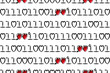 Binary Love with Cupid Arrows and Hearts Pattern, Background Binary Love with Cupid Arrows and Hearts Pattern, Background