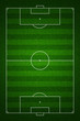 Soccer or football field top view with proper standard markings