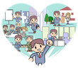 Heart-Office worker