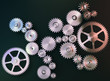 Stainless steel gears background