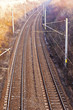 an electric railway image seen from above an electric railway image seen from above