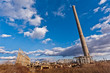 tower of an industrial complex in degradation tower of an industrial complex in degradation