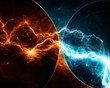 Fire and ice abstract fractal lightning Fire and ice abstract fractal lightning