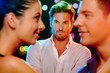 Foto: Jealous man looking at flirting couple Jealous man looking at flirting couple