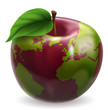 Vector: Globe Apple Concept Illustration Globe Apple Concept Illustration