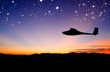 silhouettes plane fly with sunset and star silhouettes plane fly with sunset and star