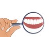Tooth Under Magnifying Glass