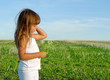 Photo: Little girl with the wildflowers Little girl with the wildflowers