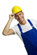 Arbeiter mit Schutzhelm