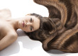 beauty young girl hairstyle, she looks in to the lens