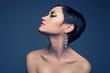 Sensual lady with diamond earring