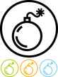 Vektor: Bomb with burning fuse - Vector icon Bomb with burning fuse - Vector icon