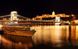 Budapest castle and chain bridge, Hungary