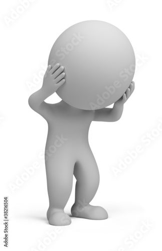 Illustration: 3d small people - stress 3d small people - stress