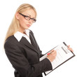Foto: Business woman with a checklist Business woman with a checklist