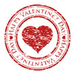 Vector illustrator of a grunge rubber stamp with heart and text