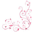 Floral corner in pink color