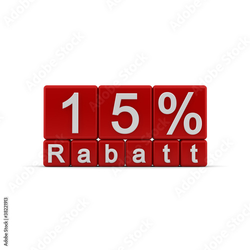 Illustration: 15 % Rabatt 15 % Rabatt