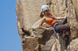 Female climber challenged.