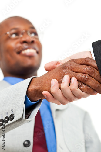 Photo: African businessman handshake African businessman handshake