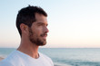 Handsome man on the beach