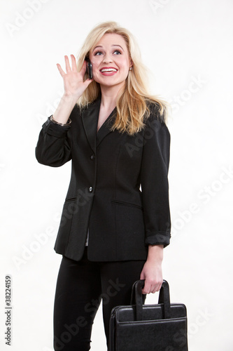 Photo: Pretty caucasian blond businesswoman Pretty caucasian blond businesswoman