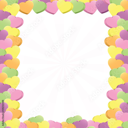 Illustration: Conversation Hearts Border Conversation Hearts Border