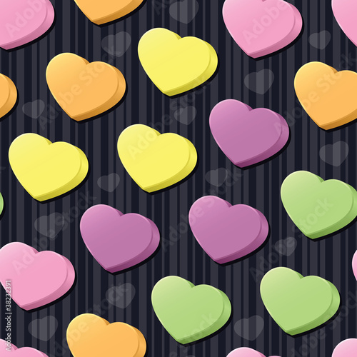 Illustration: Conversation Hearts Seamless Tile Conversation Hearts Seamless Tile
