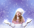 Cuty little girl in winter wear