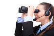 businesswoman with binoculars