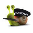 3d Snail is a police officer serving his community
