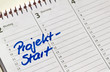 Projektstart, Kalendereintrag