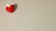 Happy Valentine's day - A candle in the shape of the heart