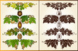 set hop beer pattern silhouette element set hop beer pattern silhouette element