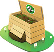 Wooden Compost Bin : open