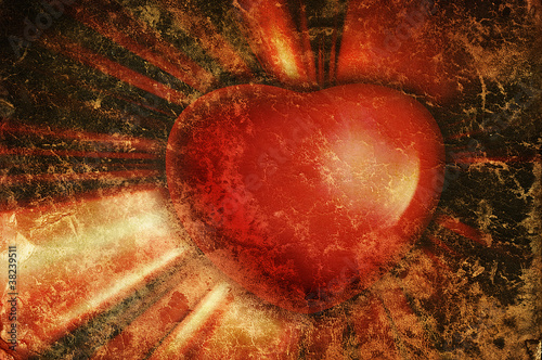 Illustration: retro heart retro heart