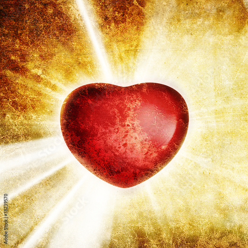 Illustration: retro love heart retro love heart