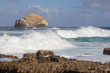 Brandung an der Küste von Guadeloupe