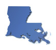 Karte von Louisiana - USA