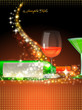 getränke karte - cocktail und flasche - wein