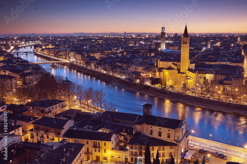 Photo: Verona at night - Italy Verona at night - Italy