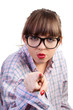 Angry Pointing Woman