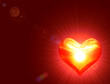 shining golden heart