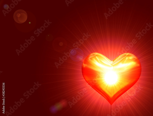 Photo: shining golden heart shining golden heart