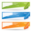 Banner set with diagrams