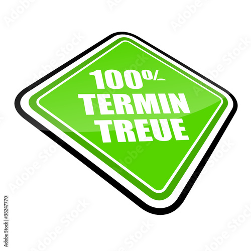 Vector: schild schräg v2 100% termintreue I schild schräg v2 100% termintreue I